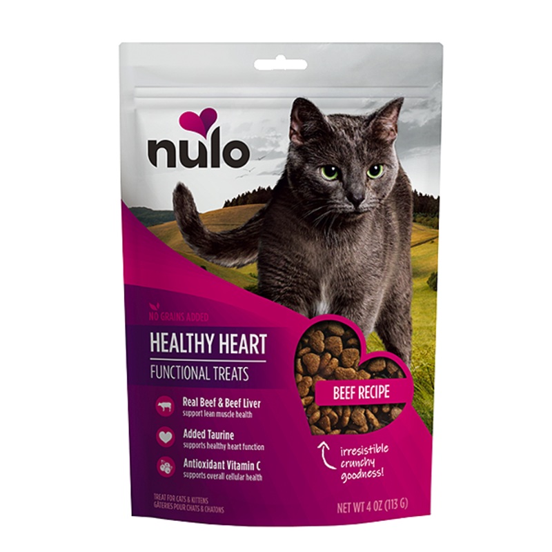 Healthy Heart Beef Recipe Functional Crunchy Grain-Free Cat Treats 4oz