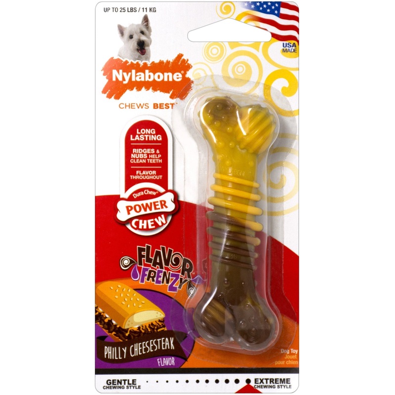 Nylabone Flavor Frenzy Power Chew Dog Toy Wolf Cheesesteak