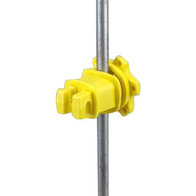 WESTERN SCREW-TIGHT ROUND POST INSULATOR 25 PACK YELLOW