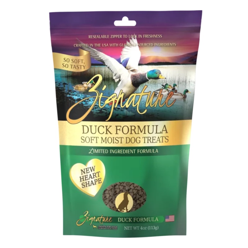 Zignature Soft Moist Dog Treats Duck Formula 4 oz
