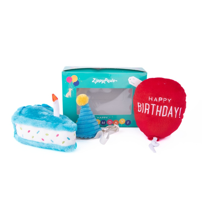 Zippy Paws Pup Birthday Box Blue One Size
