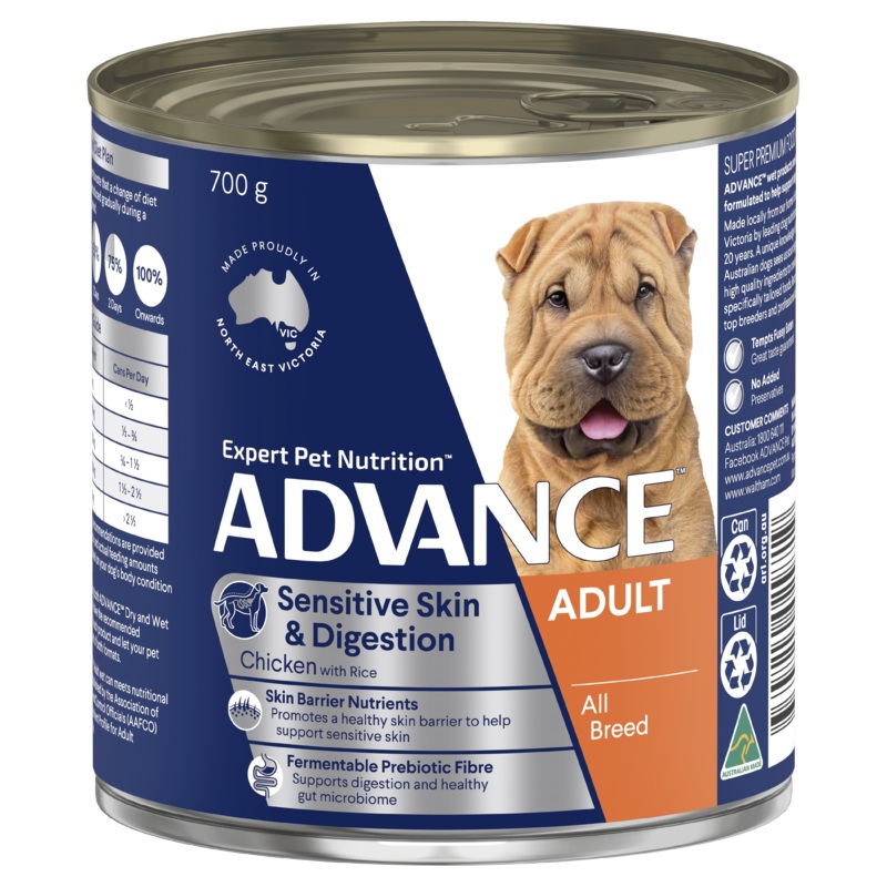 ADVANCE – Sensitive Skin & Digestion Adult All Breed Chicken with Rice Dog Wet Food (700g) 700g