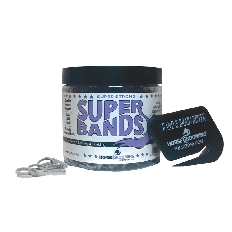 Healthy Hair Care Horse Hair Rubber Bands for Braiding and Banding Super Natural Bands Grey