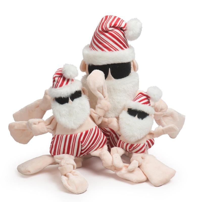 HuggleHounds Peppermint Beach Bum Santa Knottie * Large