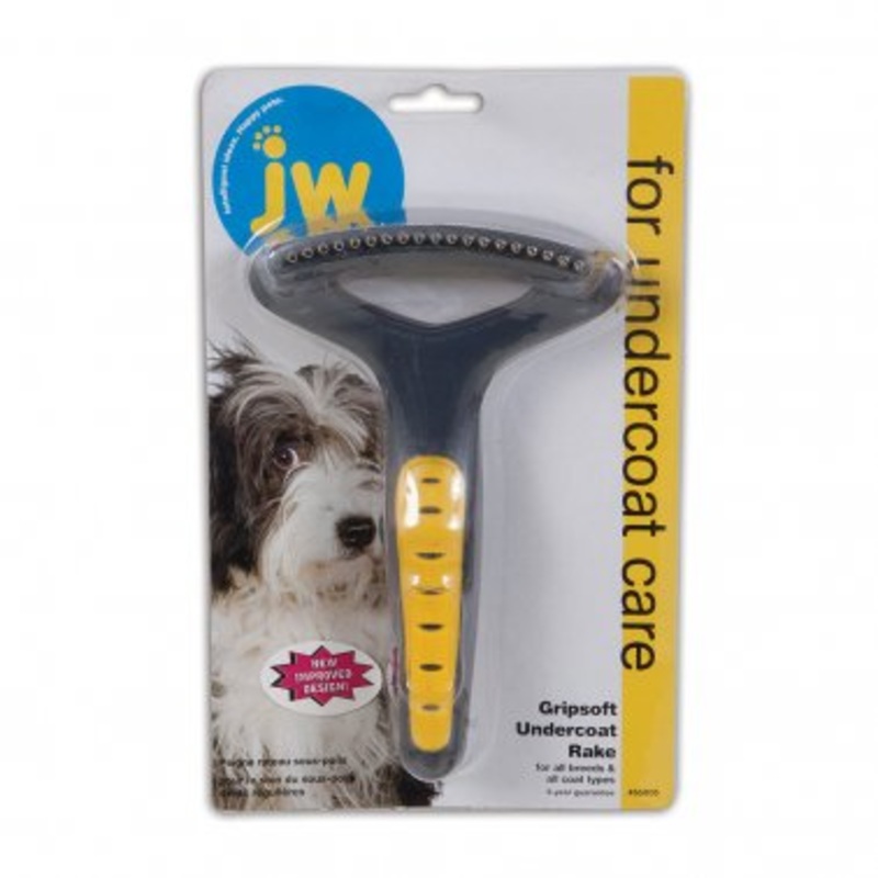 JW Gripsoft Regular Teeth Undercoat Rake for Dog Pack of 1