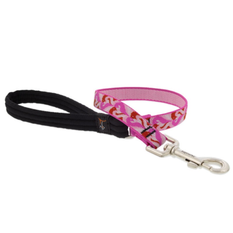 LUPINE MicroBatch Limited Designs Dog Leash, Lovebirds, 1/2×6′