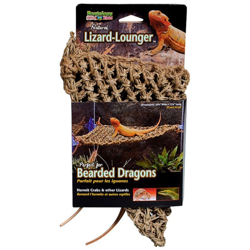 Reptology Natural Lizard Lounger Corner Seagrass Hermit Crab & Reptile Hammock Small ( 15-in x 8-in )