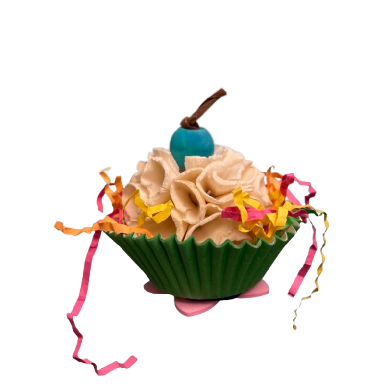 A & E Cage Happy Beaks Sweet Tweets Cupcake Foot Bird Toy