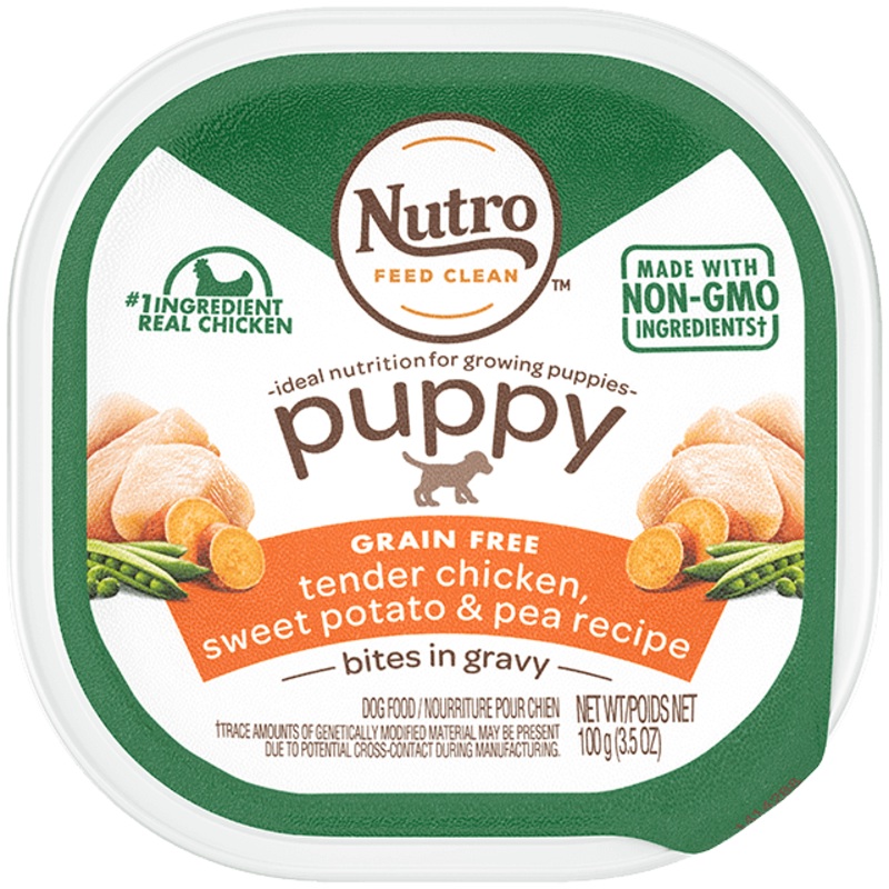 Nutro Puppy Tender Chicken & Rice Recipe Cuts In Gravy Dog Food Trays