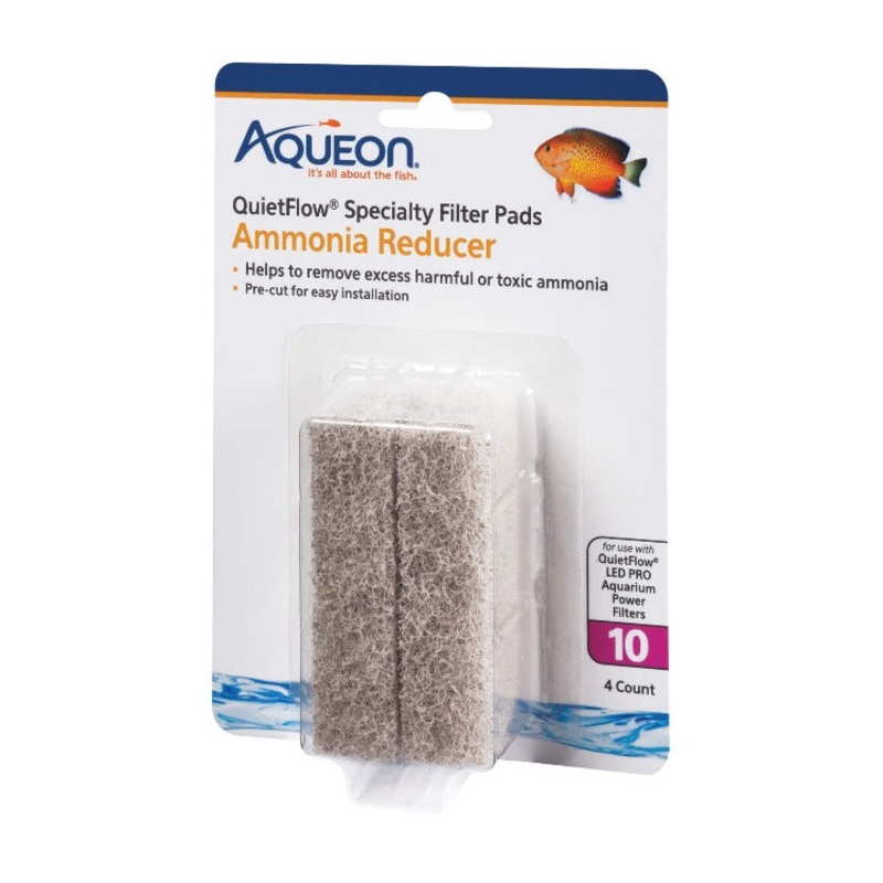 Aqueon Replacement Specialty Filter Pads, Ammonia Reducer 4 Pack Ammonia Pads Size 10