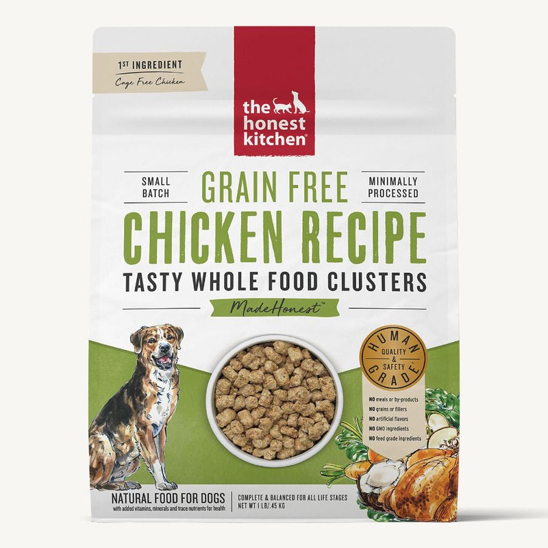 Honest Kitchen Whole Food Clusters Grain Free Chicken Recipe Dry Dog Food 5-lb