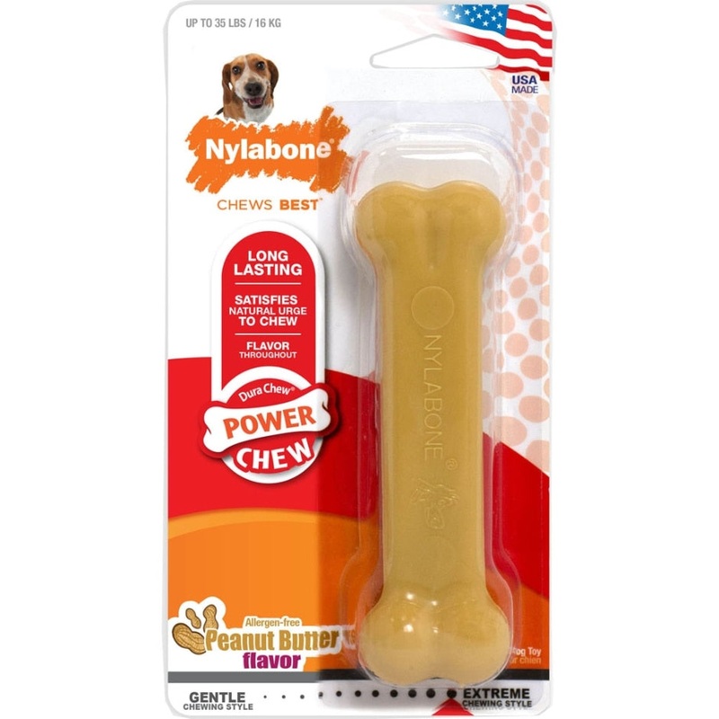 Nylabone Power Chew Durable Dog Toy Peanut Butter Large/Giant