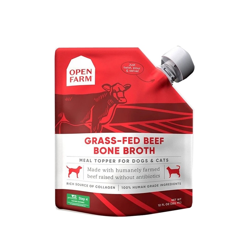 Open Farm Grass-Fed Beef Bone Broth for Dogs 12oz