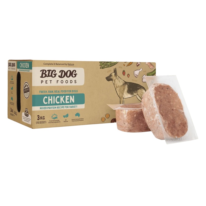 Big Dog Raw Dog Food Chicken 3kg 12pk