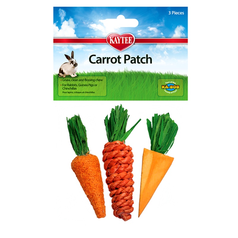 Carrot Patch Wood, Sisal, & Loofah Small Animal Chew Toys 3 Piece