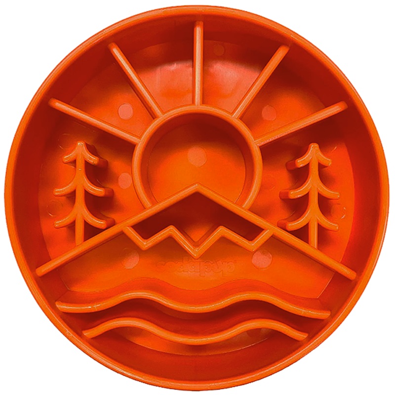 eBowl Enrichment Slow Feeder Bowl for Dogs Round Orange Great Outdoors 8 in x 8 in x 2 in