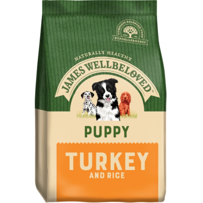 James Wellbeloved Turkey & Rice Kibble Puppy/Performance 15