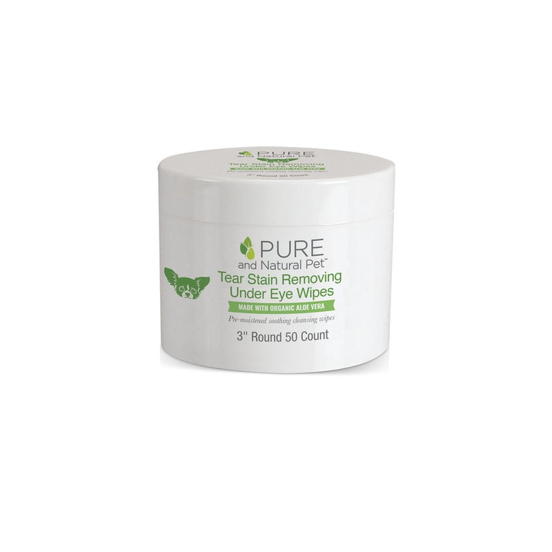 Pure and Natural Pet Tear Stain Removing Under Eye Wipes 50 ct