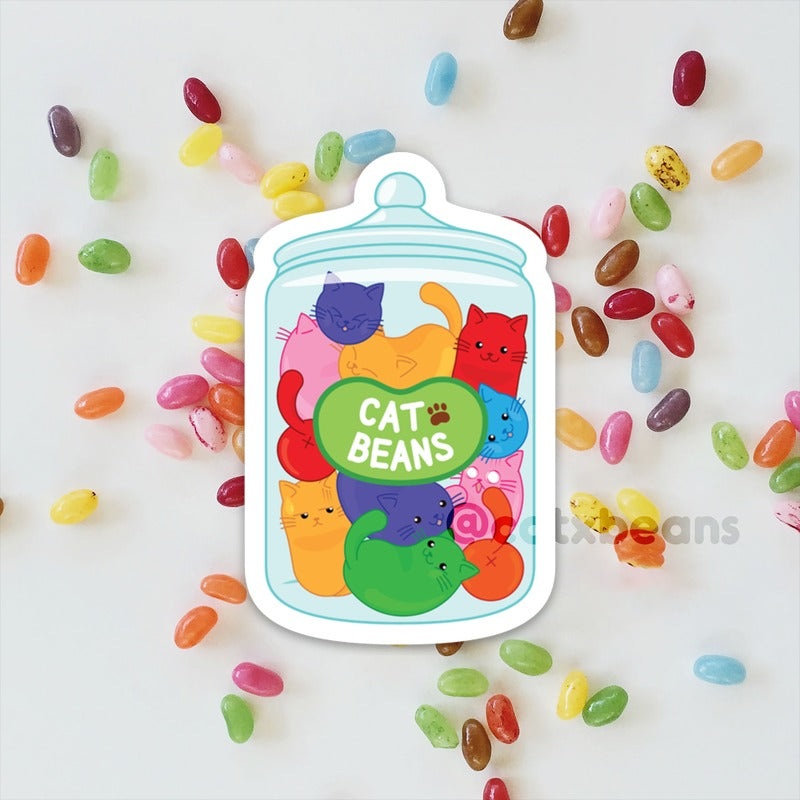 Jelly cat beans magnet