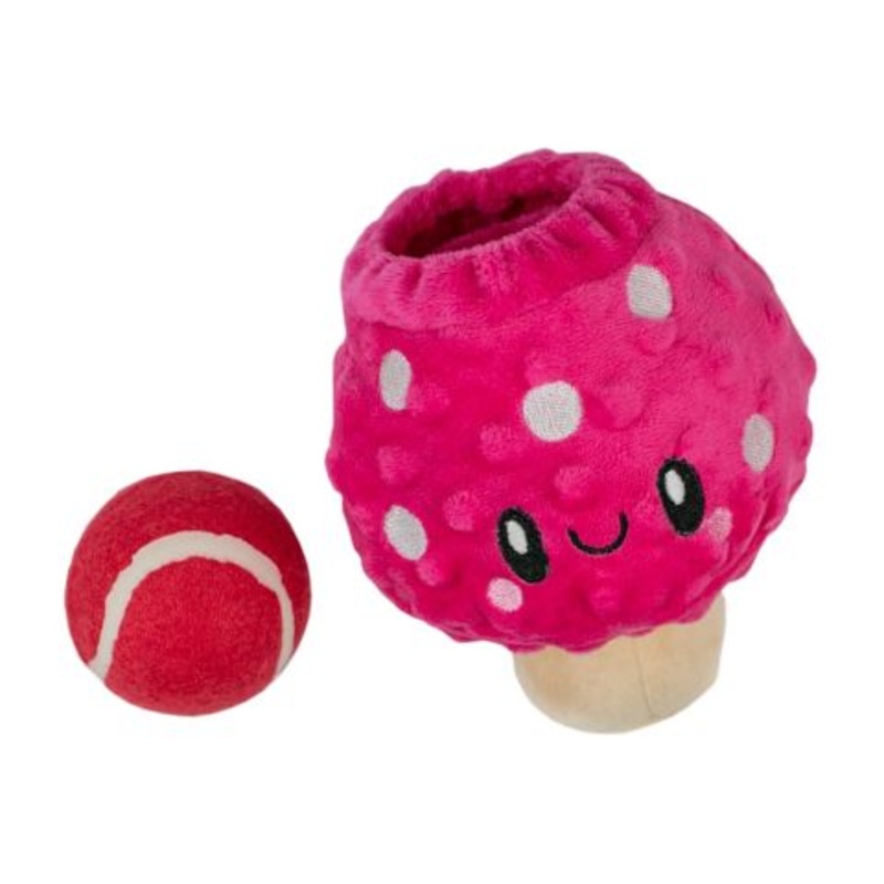 Mushroom Plush 2-In-1 Dog Toy 7 in