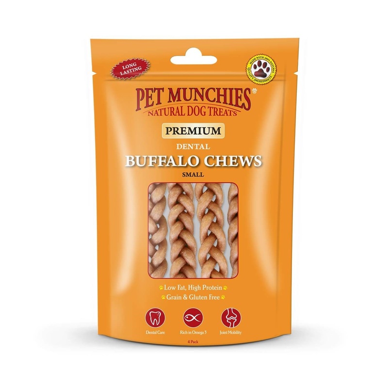 Pet Munchies Buffalo Dental Chew (small 4 pack) 55g