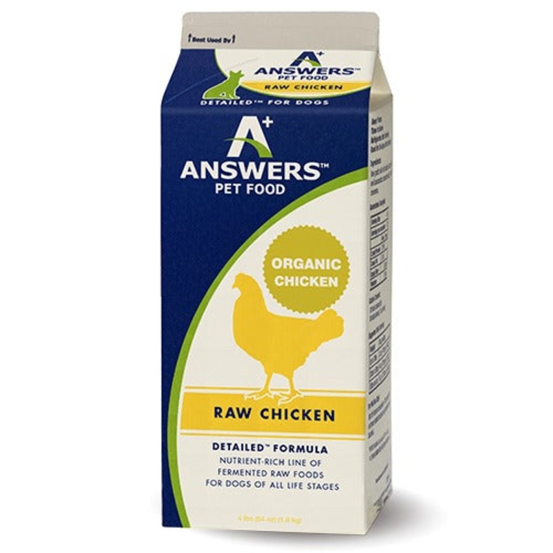 Answers Pet Food Detailed Chicken Formula for Dogs – Carton 4 lb