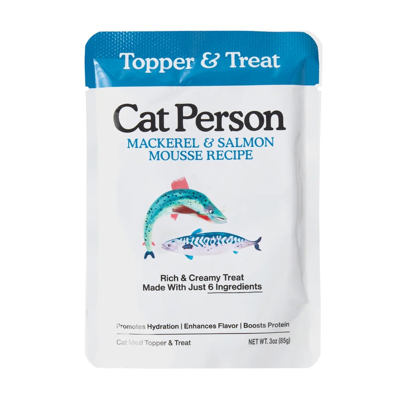 Cat Person Mackerel & Salmon Mousse Topper & Treat – 3oz