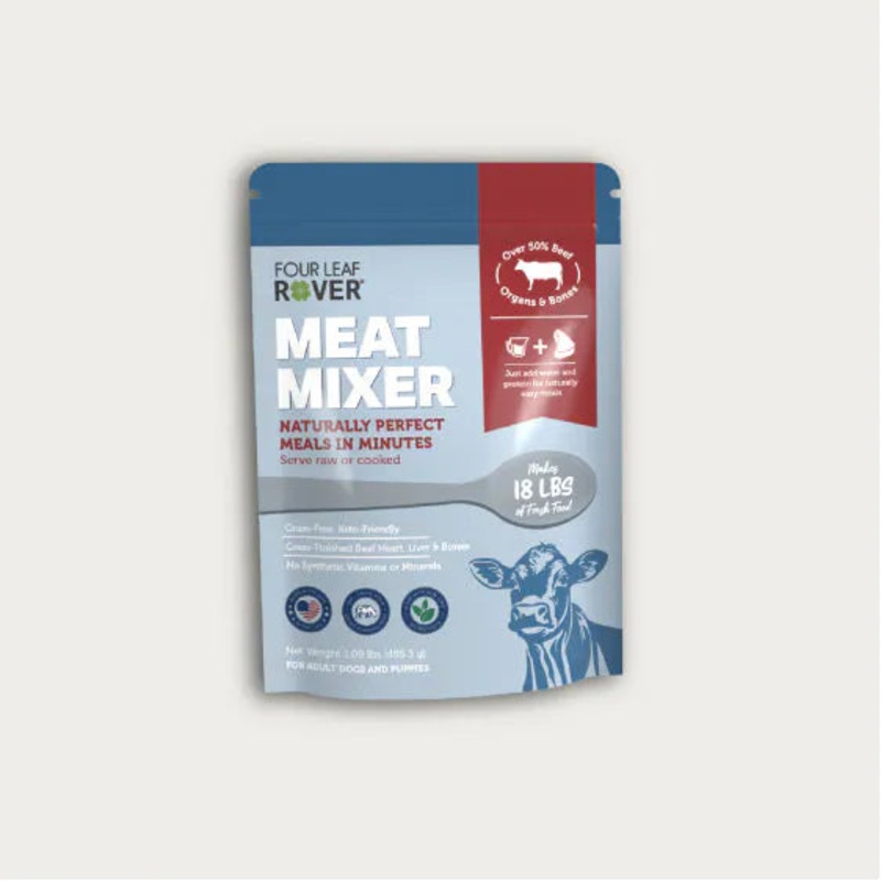 Four Leaf Rover Meat Mixer for Dogs 1.09 lb bag – Makes 18 pounds of food