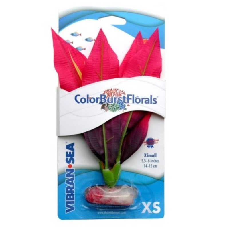 Blue Ribbon Pet Products Colorburst Florals Amazon Sword Silk Style Plant, Red – Large