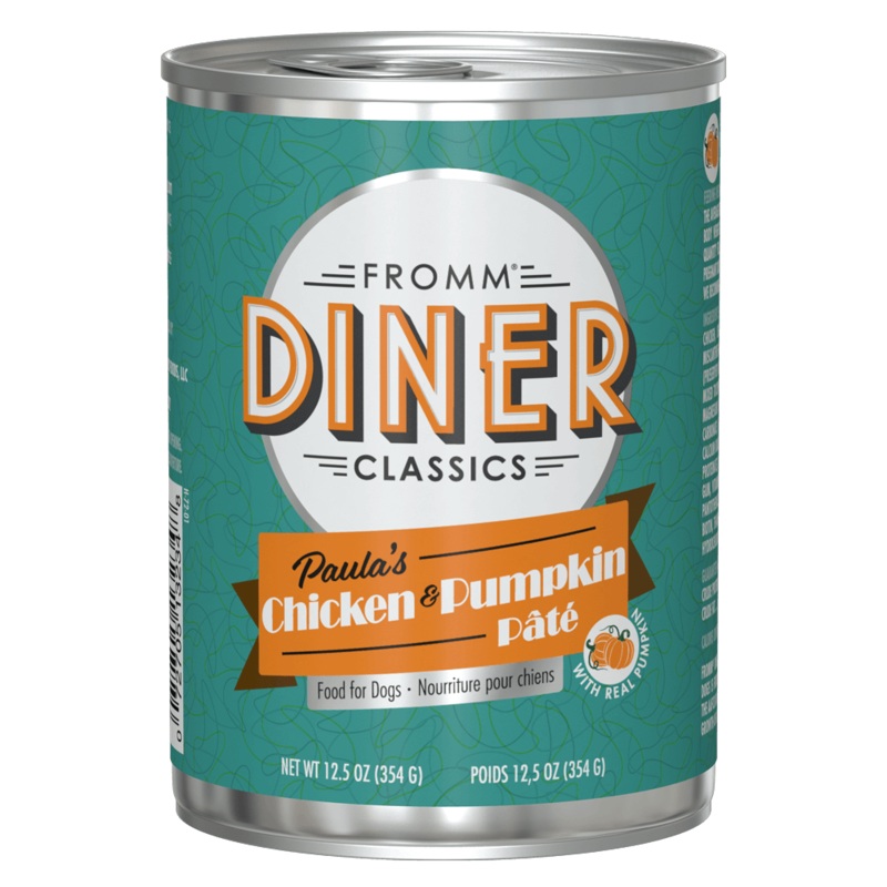 Fromm Diner Classics Paula’s Chicken & Pumpkin Pate Dog Cans 12 – Cans