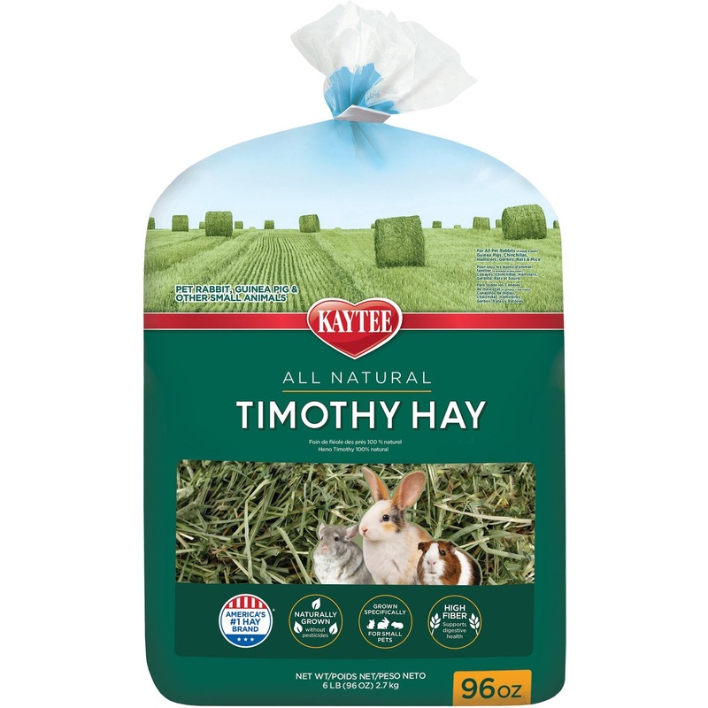 Kaytee Natural Timothy Hay Small Animal Food, 6 lbs