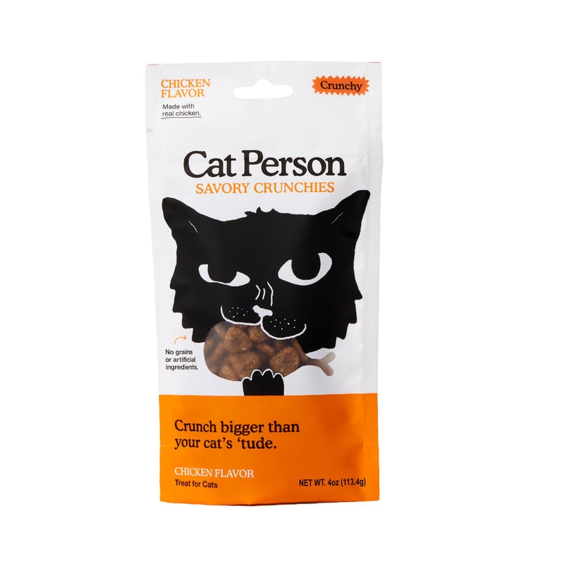 Weruva Cat Person Chicken Savory Crunchies Cat Treats 2 oz