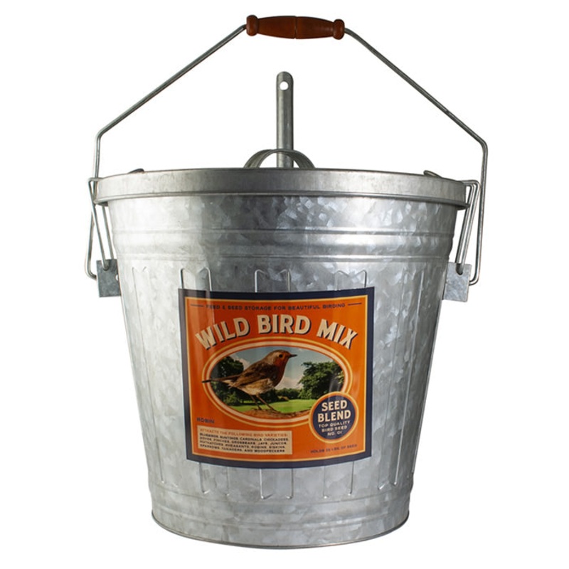 Wild Bird Seed Storage Bucket with Seed Scoop