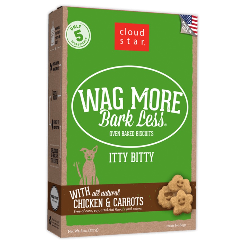 Cloud Star WAG MORE BARK LESS ITTY BITTY BISCUITS: CHICKEN & CARROTS