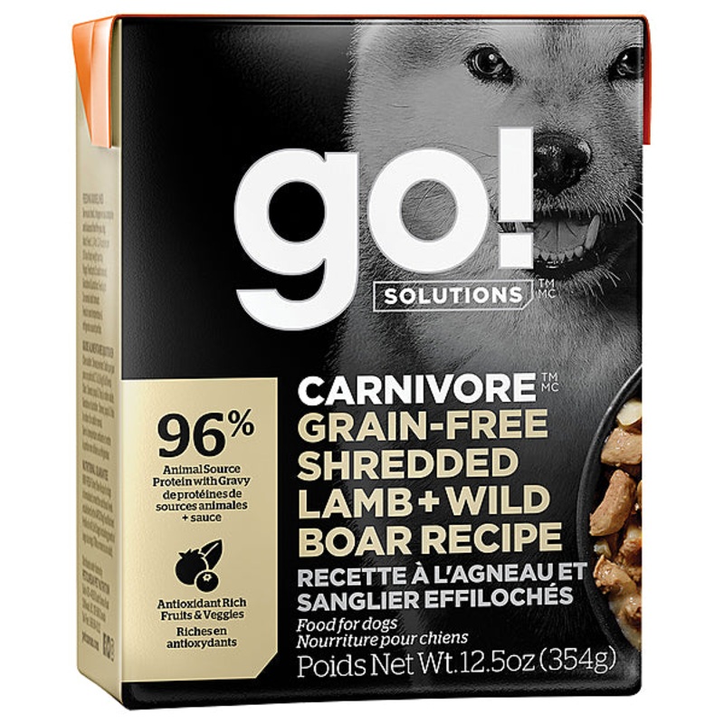 GO! Carnivore Shredded Lamb & Boar Tetra Pack Single 354g