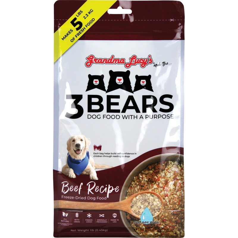 Grandma Lucy’s 3 Bears Beef Dog Food 1 Lb