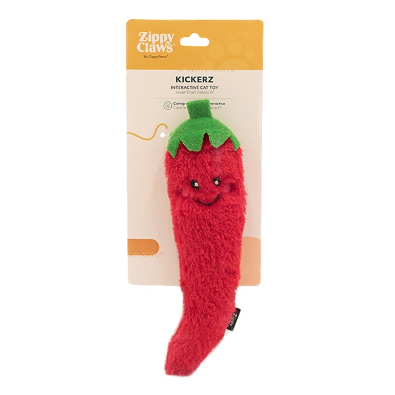 Kickerz Red Pepper Plush Cat Toy One Size