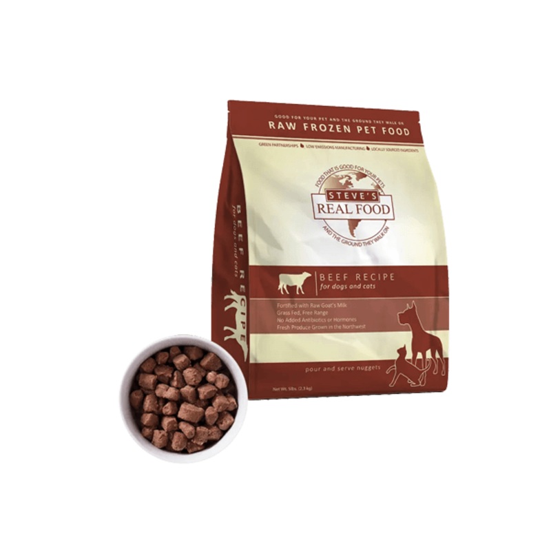 Steve’s Real Food Frozen Raw Beef Recipe Dog & Cat Food 9.75 lb.