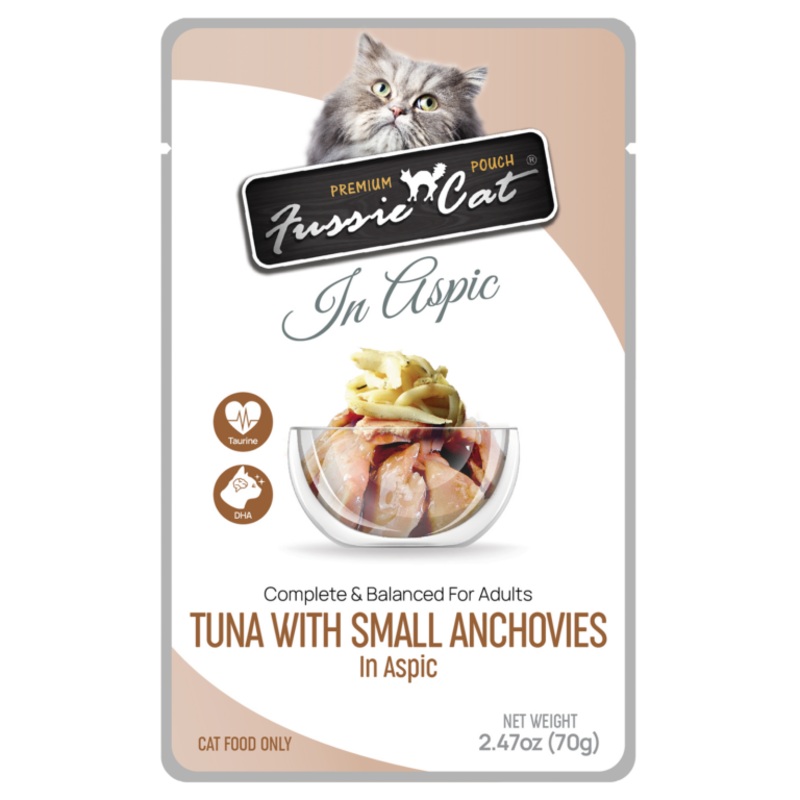 Fussie Cat Tuna with Small Anchovies in Aspic Cat Food