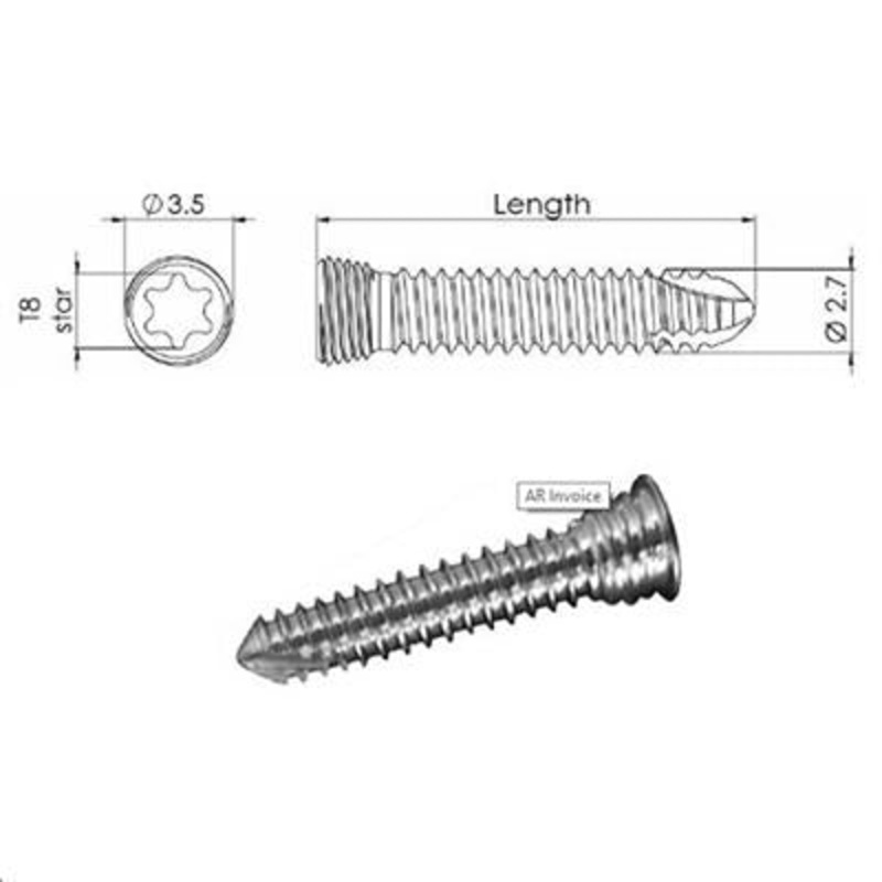 Locking Star Screw 2.7/18mm