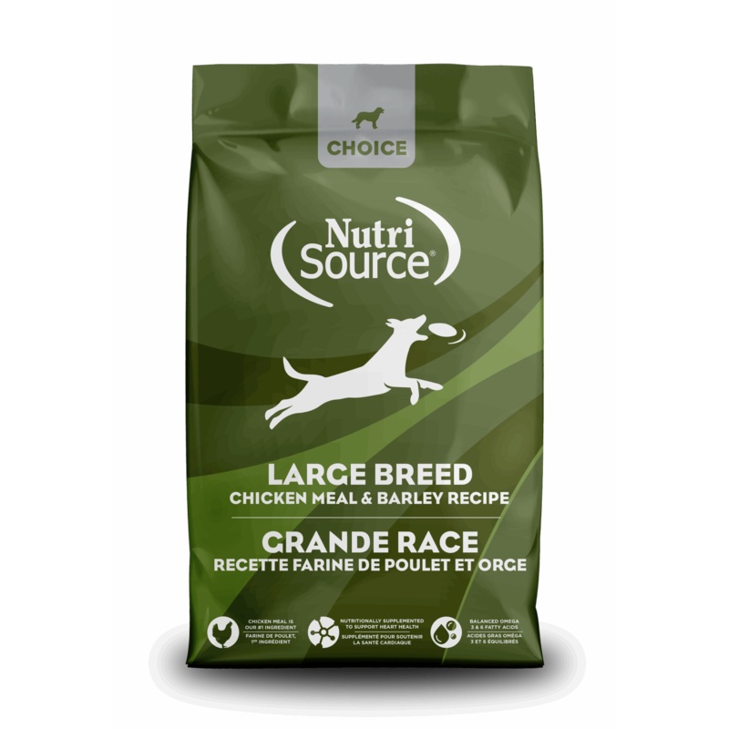 NutriSource Choice Large Breed Dry Dog Food – Chicken & Barely – 40lb Bag