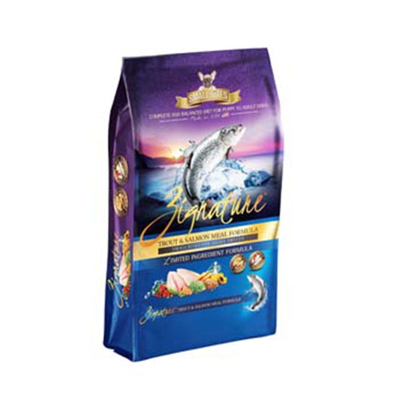 Zignature Limited Ingredient Trout & Salmon Small Bites Formula Dog Food 4 Lbs