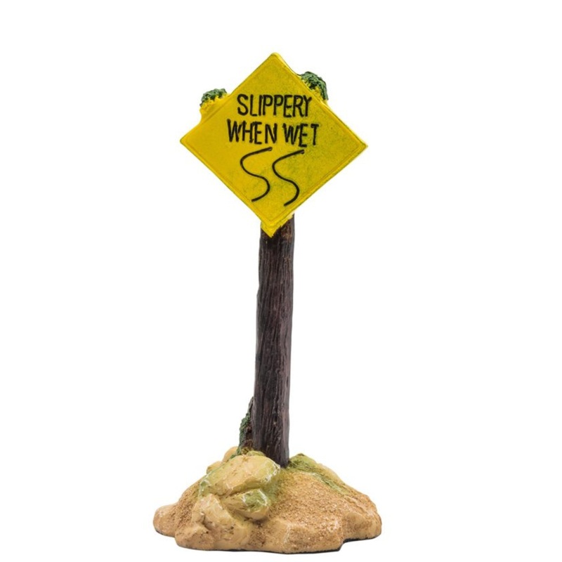 Aqua Spectra Road Sign Aquarium Ornament  Unique Aquascaping Decoration