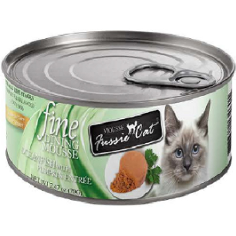 Fussie Cat Fine Dining Mousse Oceanfish with Pumpkin Entre 2.47oz