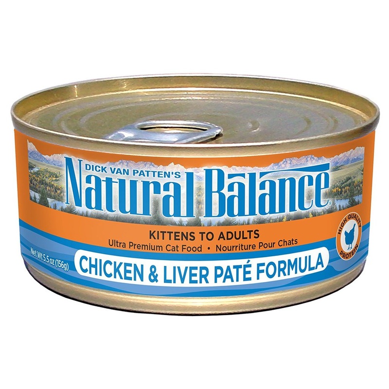 Natural Balance Chicken & Liver Pat Formula Wet Cat Food, 5.5-Ounce Can