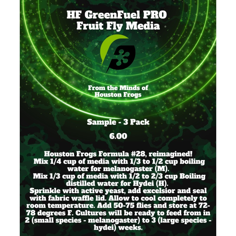 Sample Pack – HF GreenFuel PRO Premium Fruit Fly Media