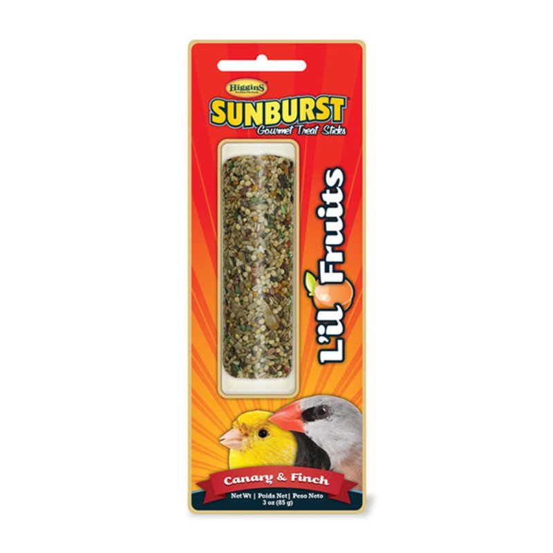 Sunburst Lil’ Fruits Gourmet Bird Treat Stick for Canaries & Finches 3oz