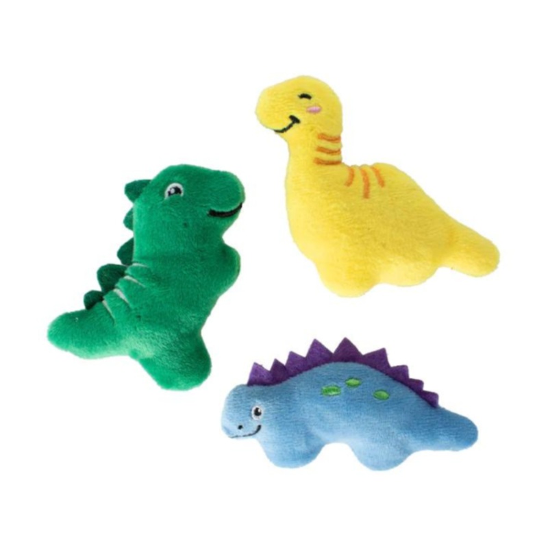 Rawr-Some Crew Dinosaur Cat Crinkle Toy 3 Pack