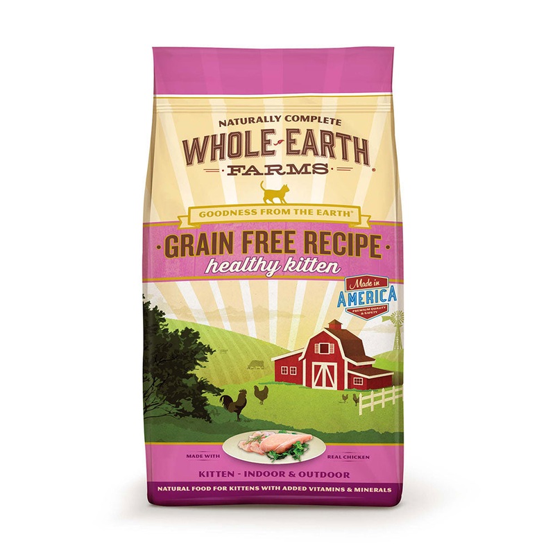 Whole Earth Farms Goodness from the Earth Grain Free Recipe Healthy Kitten Food 10 Lbs