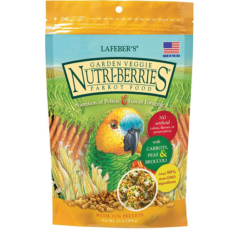 Lafeber Nutri-Berries Garden Veggie Parrot Bird Food  10 Oz